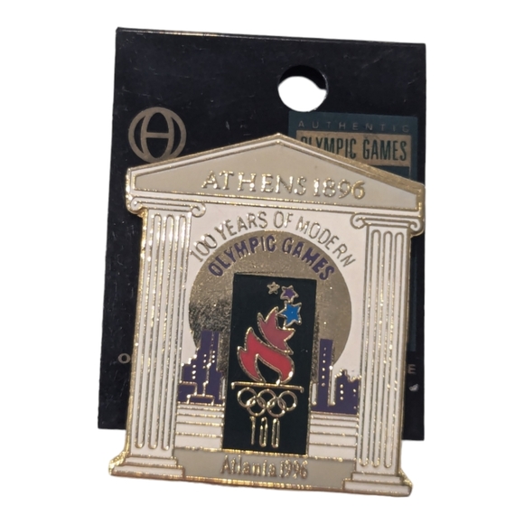 Vintage Olympics 1996 Atlanta Athens 100 Years Pin - Picture 1 of 2